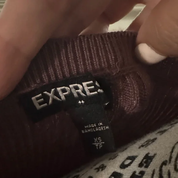 Express Mauve Ribbed Tank Top - Picture 2 of 3